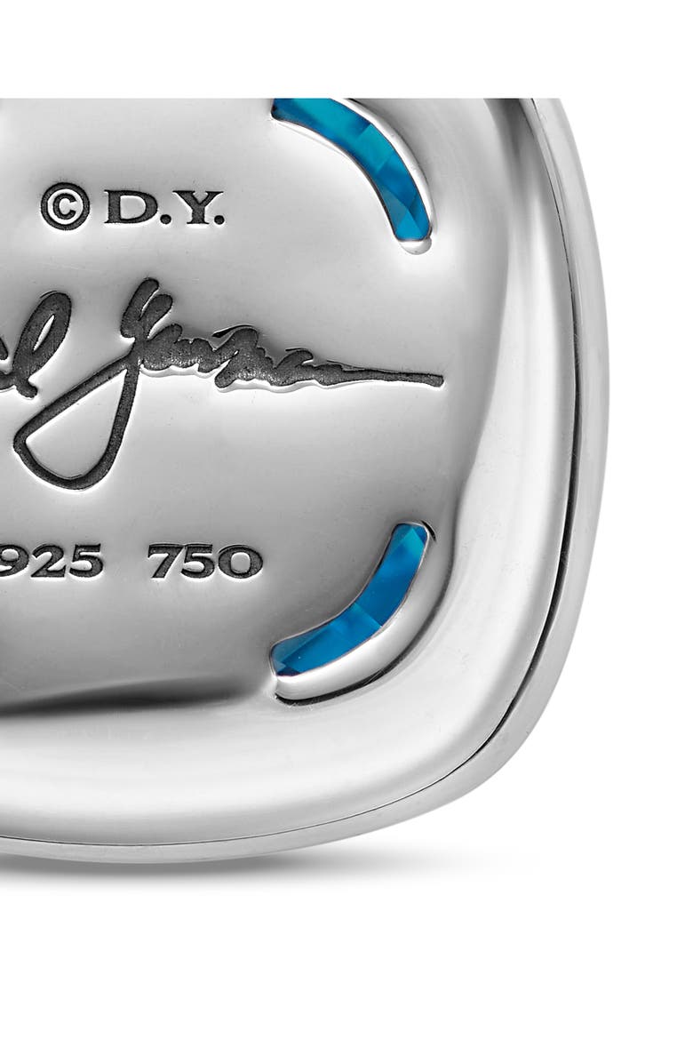 David Yurman Albion<sup>®</sup> Pendant in Sterling Silver with 18K Yellow Gold & Blue Topaz, 15mm, Alternate, color, Blue Topaz