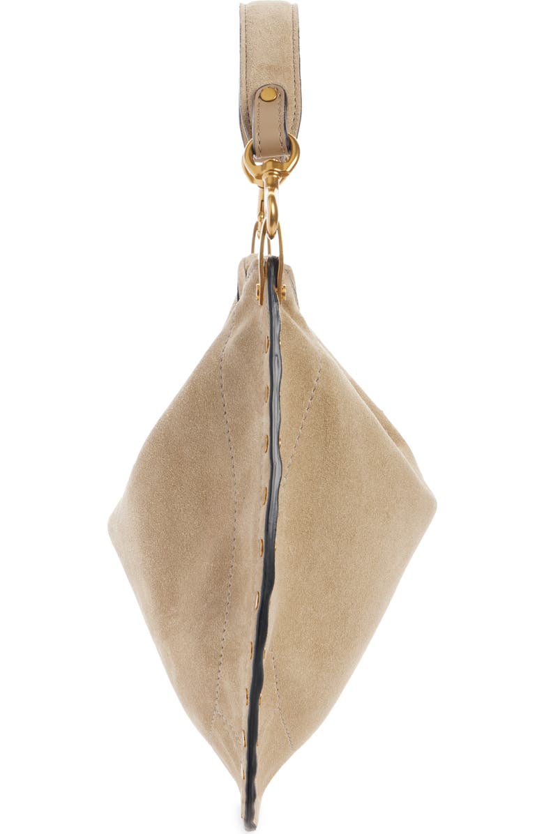 Isabel Marant Oskan Soft Zipped Shoulder Bag, Alternate, color, Light Beige