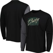 Nike Men's Nike Black Milwaukee Bucks Courtside Versus Flight MAX90 Long Sleeve T-Shirt