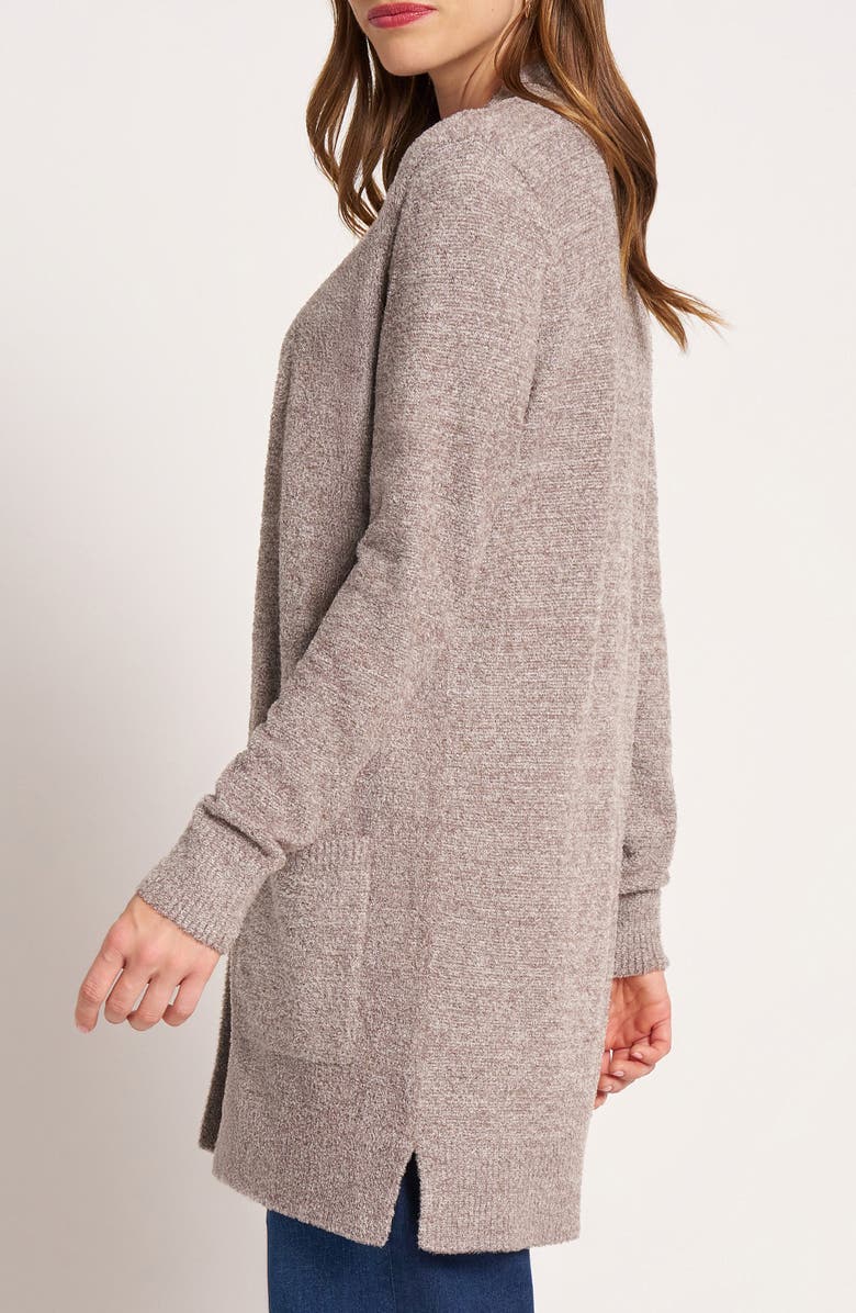 matty m. Claire Longline Open Front Cardigan, Alternate, color, Heather Pewter Grey