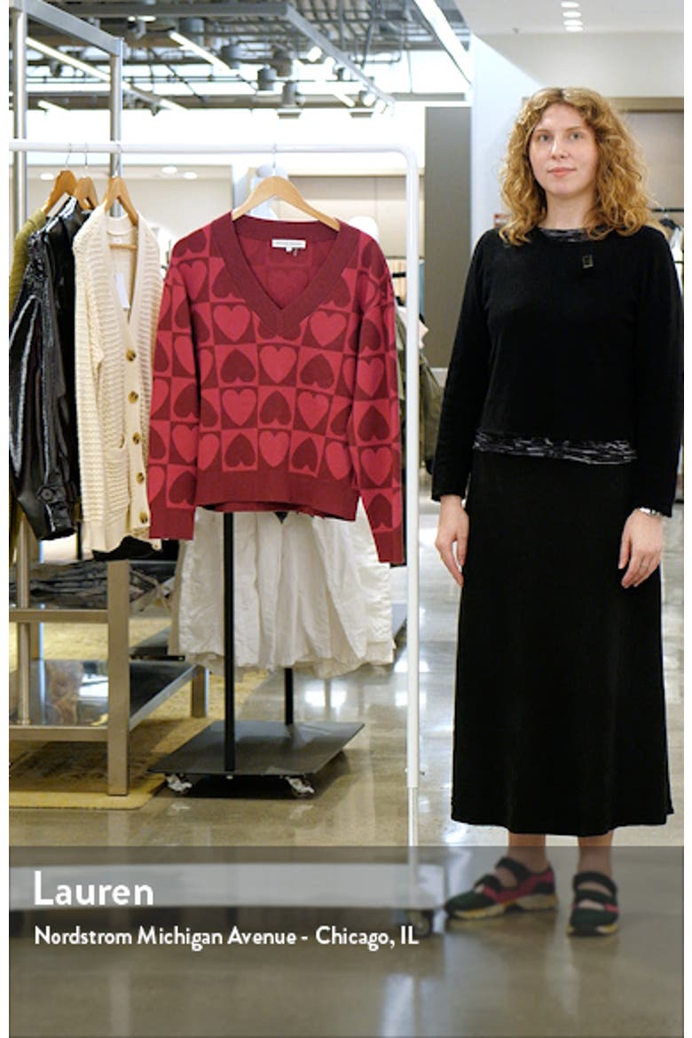 Heart V-Neck Pullover Sweater video