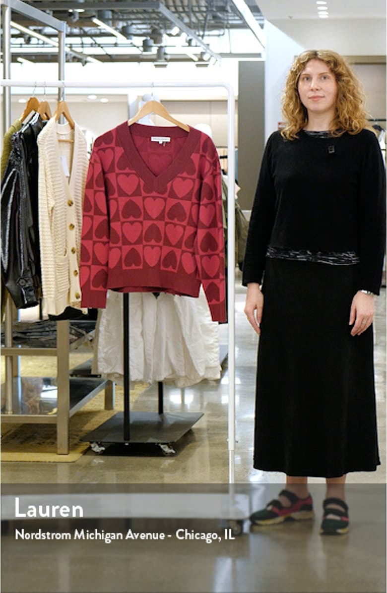 Heart V-Neck Pullover Sweater, sales video thumbnail