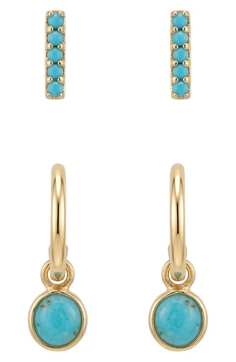 Set of 2 Turquoise Earrings