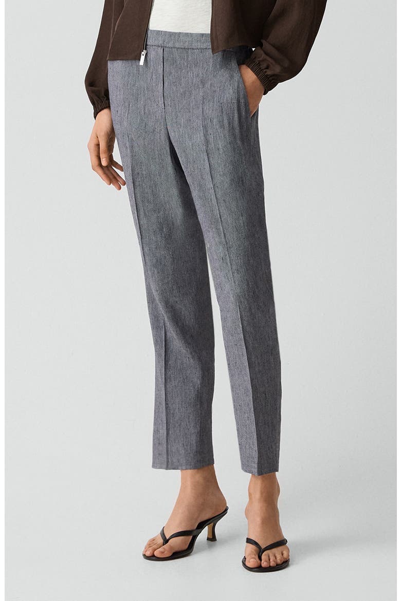 Treeca Linen Blend Pull-On Crop Pants, Alternate, color, INK BLUE - GGE