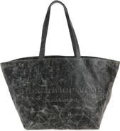Alexander Wang Punch Logo Distressed Leather Tote