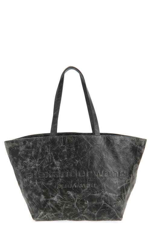 Alexander Wang Punch Logo Distressed Leather Tote