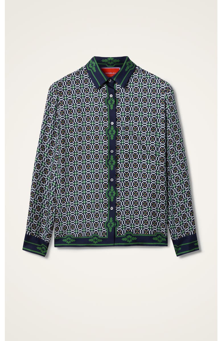 La DoubleJ Boy Shirt Placée, Alternate, color, Mariposa Placée Green