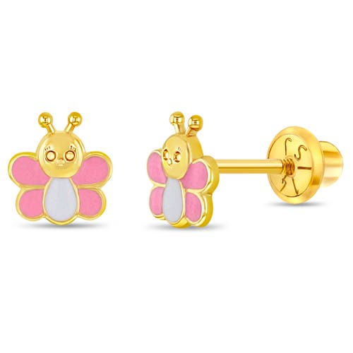 In Season Jewelry 14k Busy Bee Earrings in Pink at Nordstrom