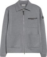 Moncler Wool Milano Stitch Zip Cardigan