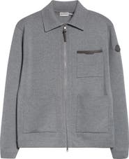 Moncler Wool Milano Stitch Zip Cardigan