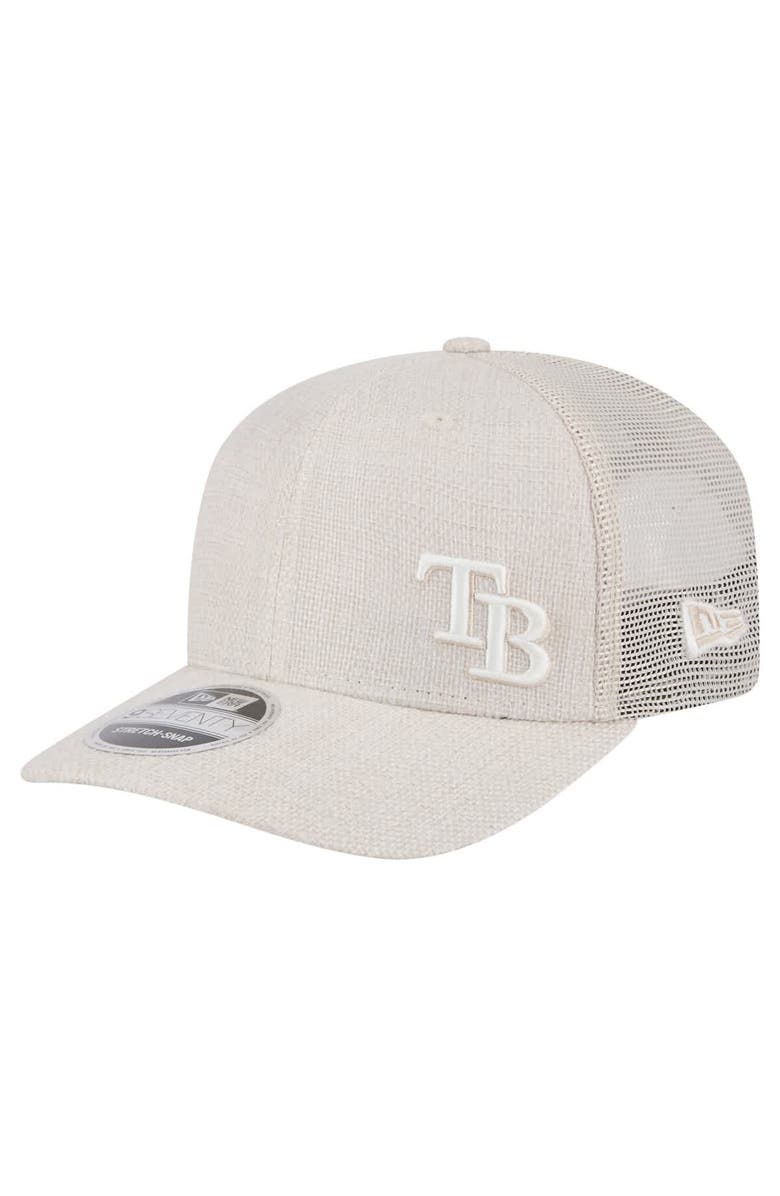New Era Men's New Era Light Beige Tampa Bay Rays Flawless 9SEVENTY Stretch-Snap Hat, Main, color, 