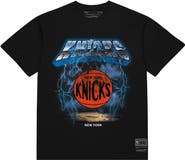 Mitchell & Ness Men's Mitchell & Ness  Black New York Knicks Lightning T-Shirt