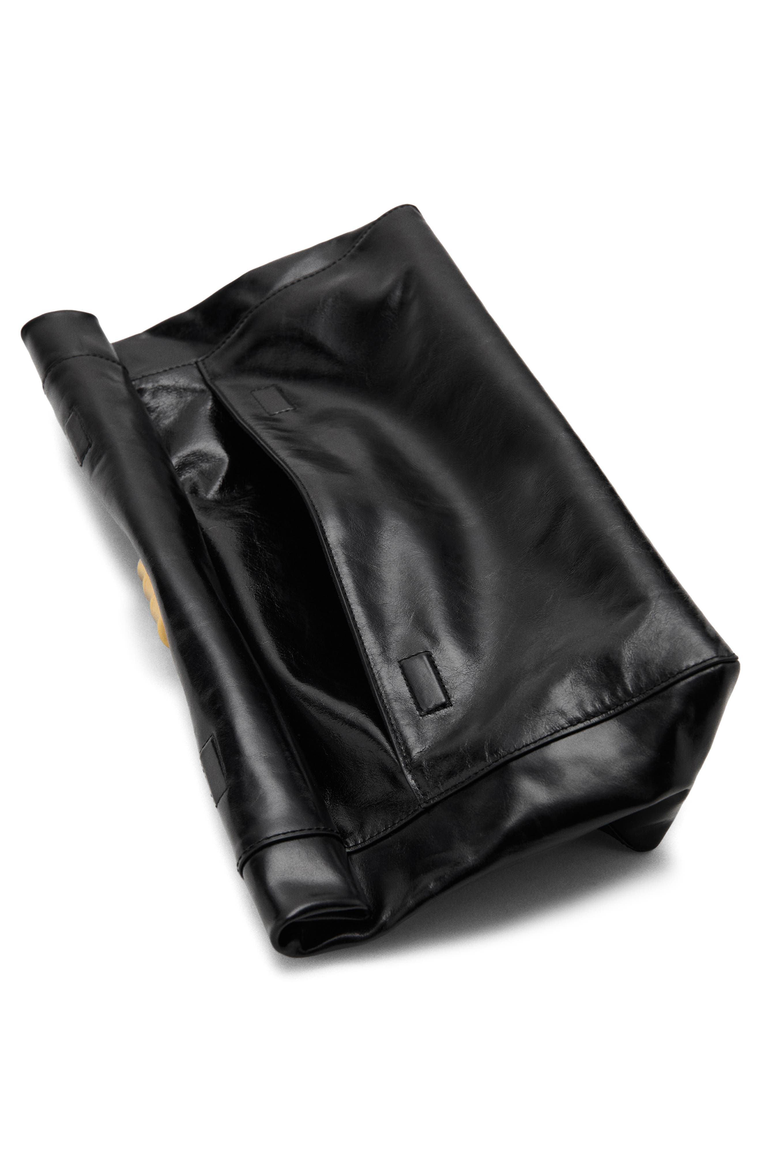 MANGO Starring Hailey Bieber Metallic Detail Clutch, Alternate, color, Black
