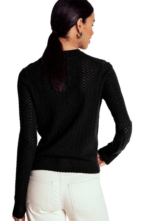 Boden Diane Pointelle Sweater In Black