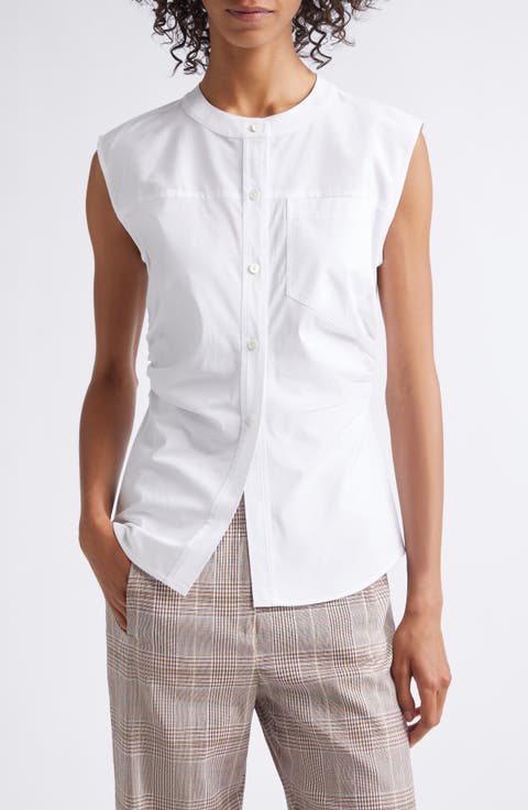Harini Sleeveless Button-Up Top