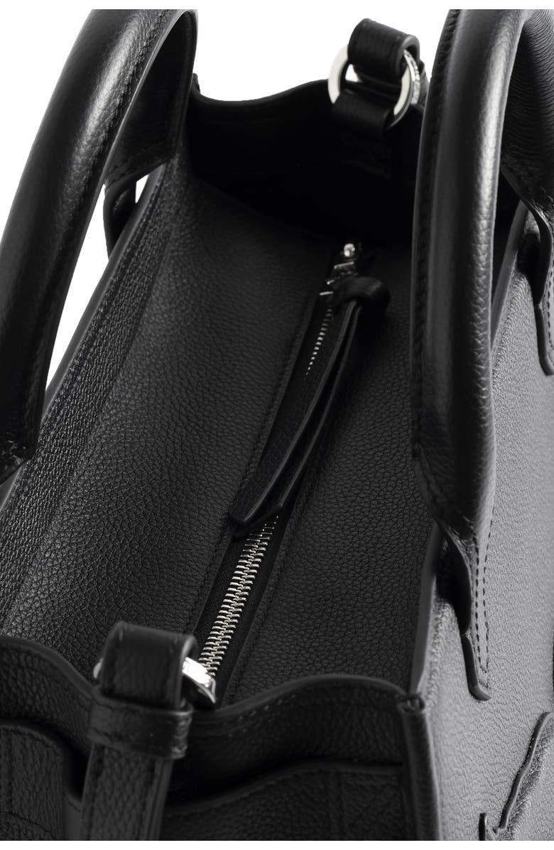 Zadig & Voltaire Angel Extra Small Leather Tote, Alternate, color, Black