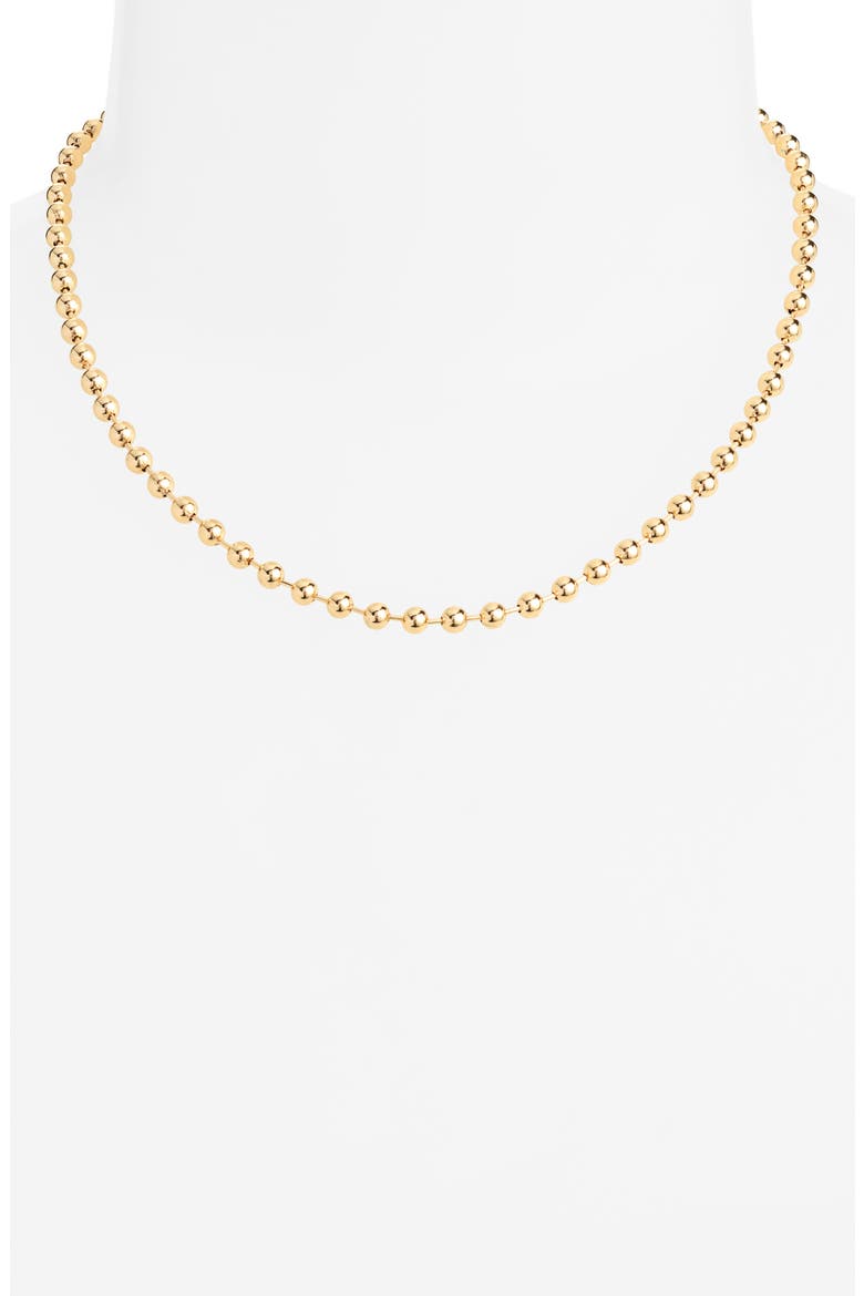 16-Inch Shot Bead Chain Necklace, Alternate, color, GOLD