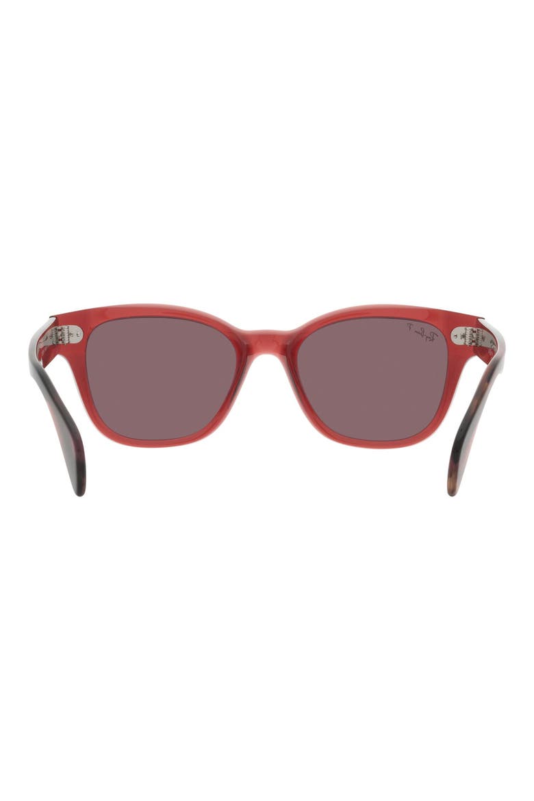 52mm Polarized Square Sunglasses, Alternate, color, TRANSPARENT PINK