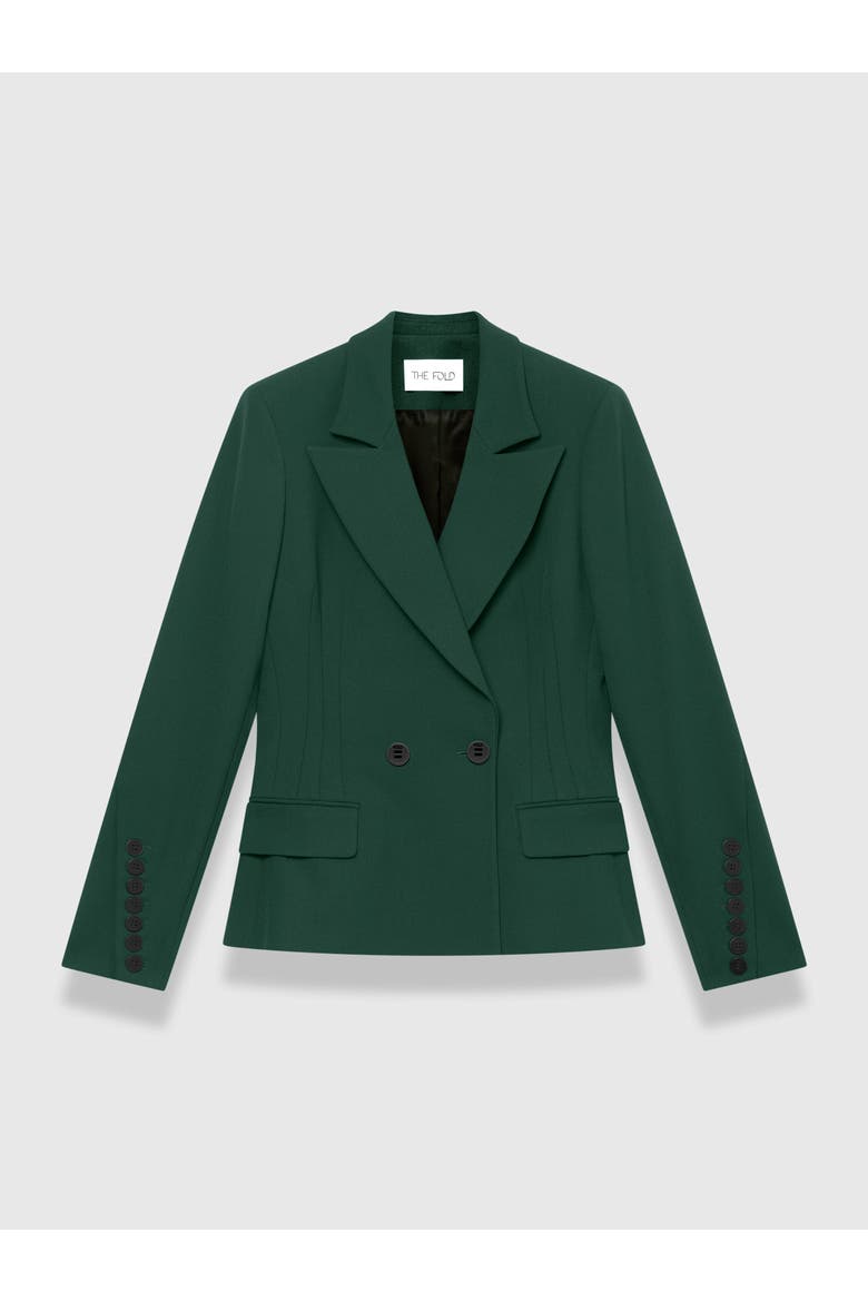 Clever Wool Blend Romano Jacket, Alternate, color, Green