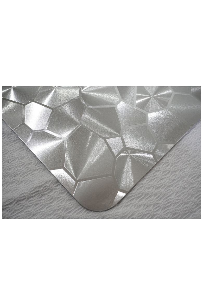 Mirrored Set of 6 Placemats, Alternate, color, SILVER
