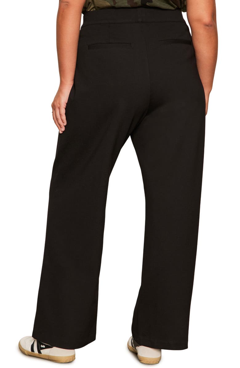 Sanctuary Runway Ponte Straight Leg Pants, Alternate, color, Black