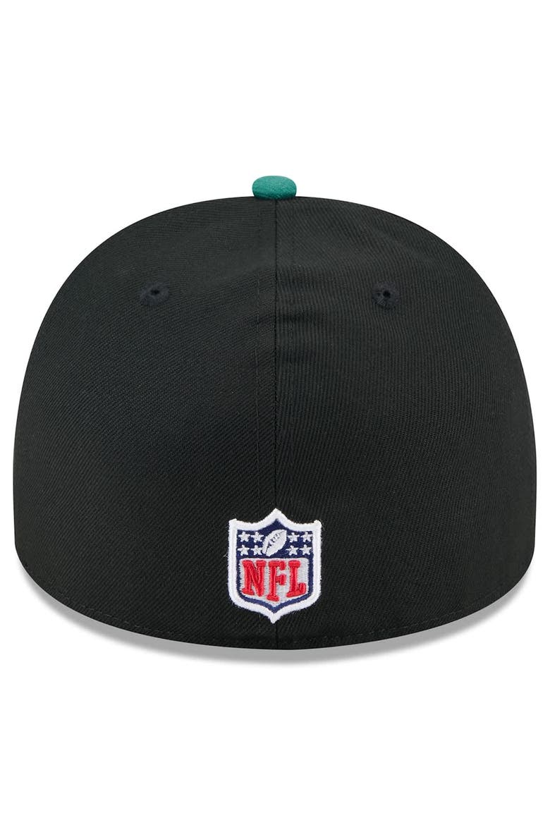 Men's New Era Black/Green New York Jets 2025 NFL Draft On Stage A-Frame 59FIFTY Fitted Hat, Alternate, color, Black