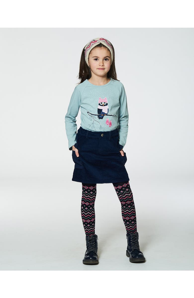 Deux par Deux Little Girl's Corduroy Cargo Pocket Skirt Navy, Alternate, color, 