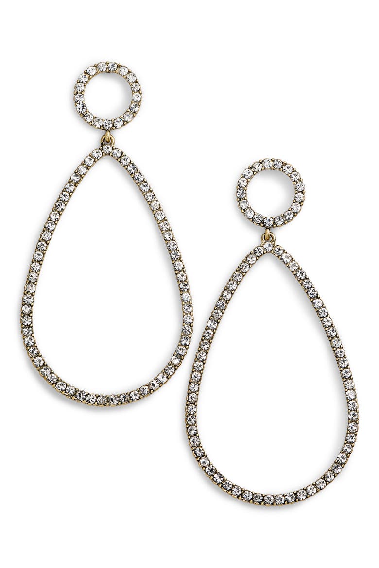 Genevieve Hoop Earrings, Main, color, ANTIQUE GOLD