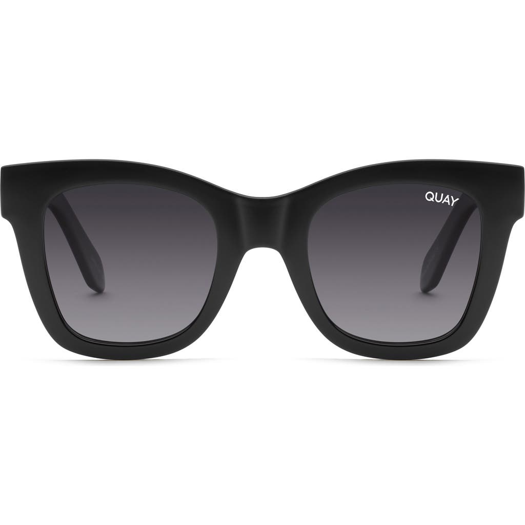 Quay After Hours 51mm Polarized Square Sunglasses In Black