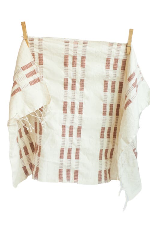 Creative Women Soho Hand Towel in Natural /Terracotta 