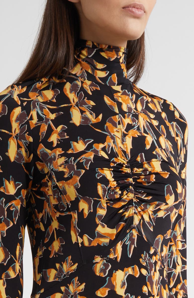 Ulla Johnson Koa Allover Print Long Sleeve Jersey Dress, Alternate, color, Solaris