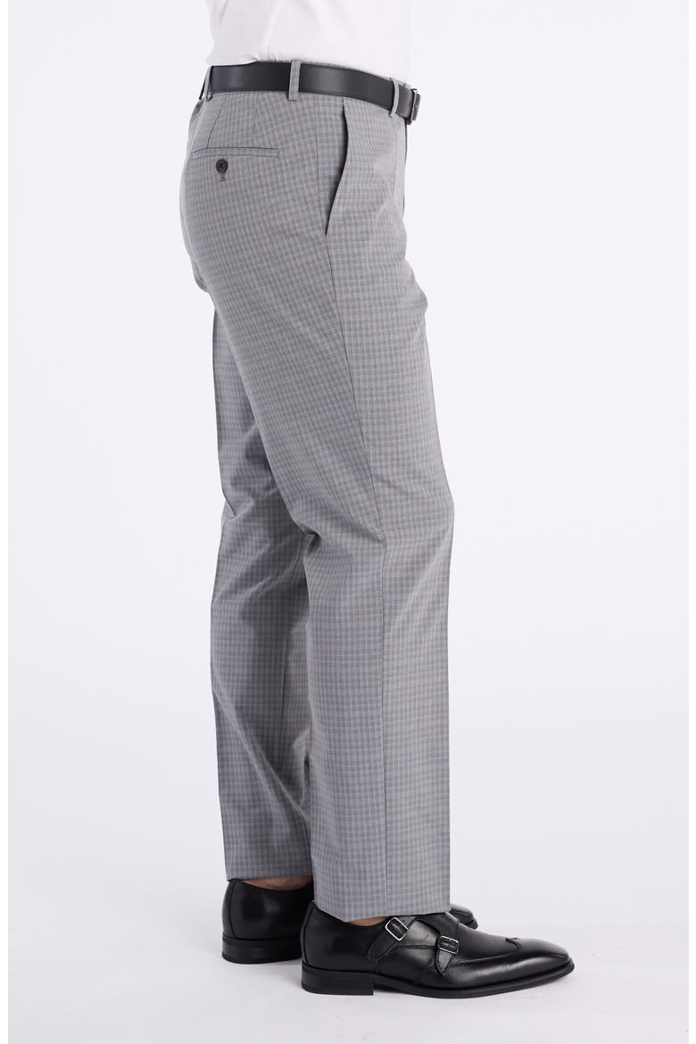 Light Grey Box Plaid Notch Lapel Suit, Alternate, color, GREY