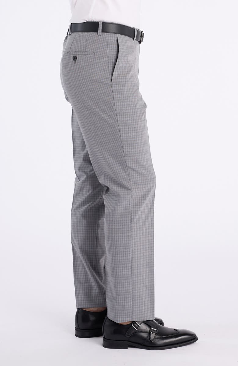 SAVILE ROW CO Light Grey Box Plaid Notch Lapel Suit, Alternate, color, Grey