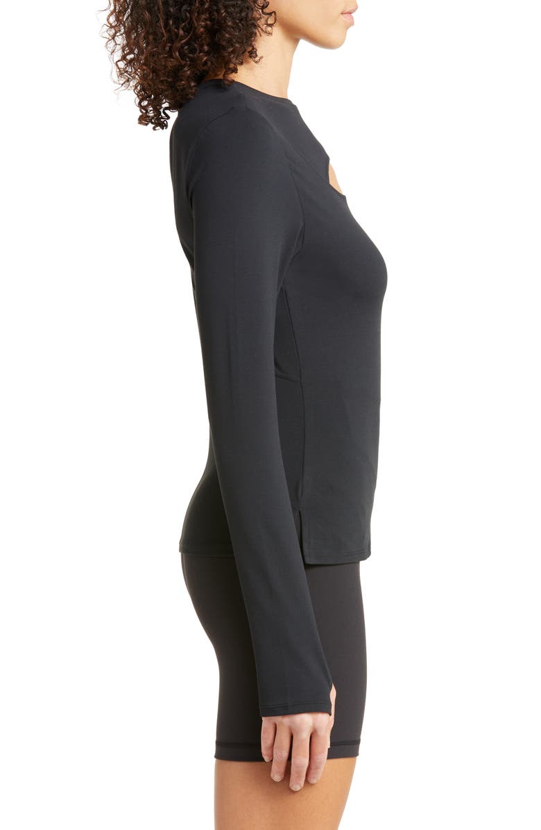 Zella Performance Cutout Studio Top, Alternate, color,