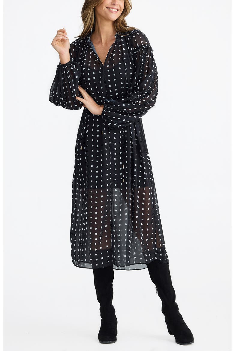 Ritz Print Long Sleeve Midi Dress, Alternate, color, ARCHES