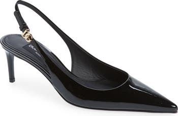 Dolce&Gabbana Lollo Patent Leather Slingback Pump (Women