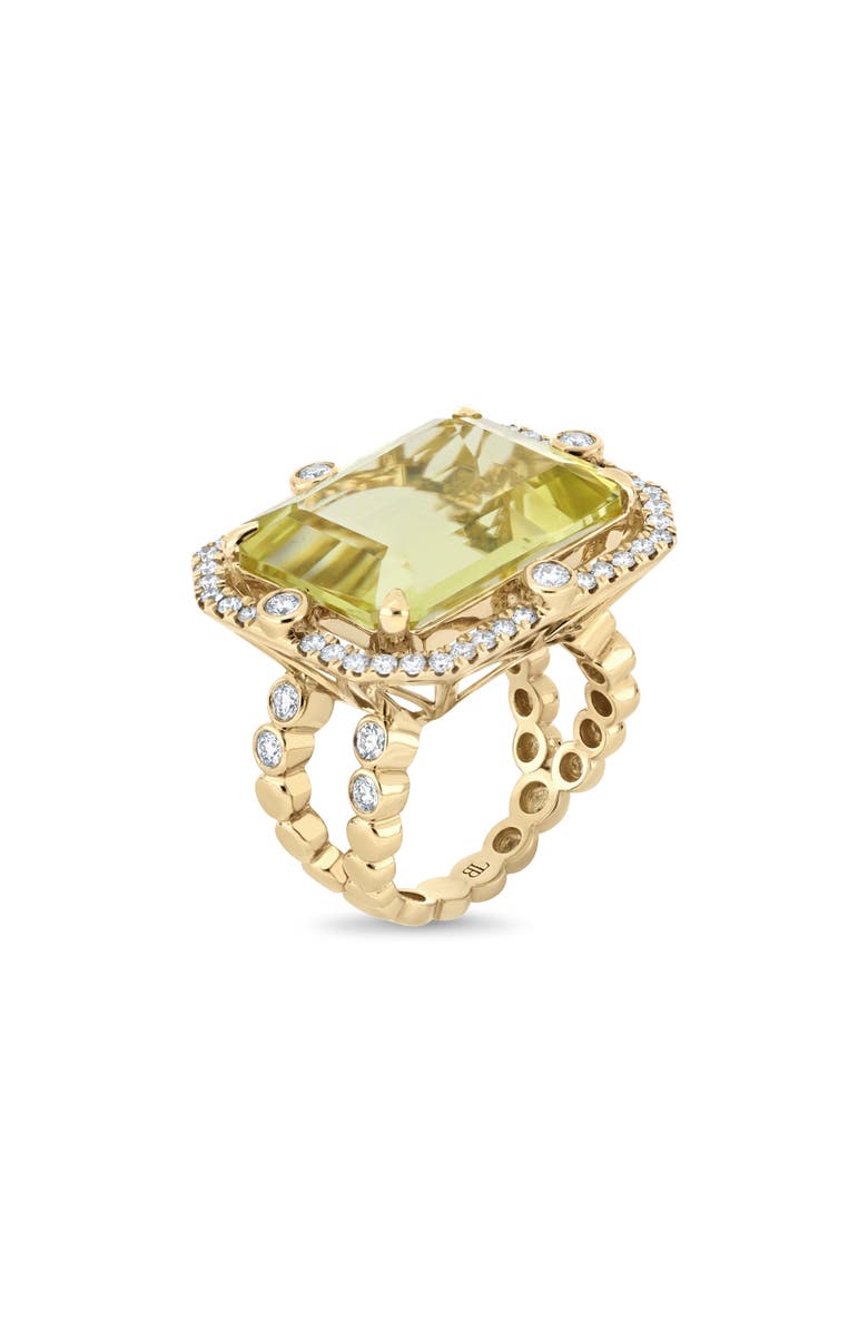 Bony Levy 18K Gold Iris Lemon Quartz & Diamond Statement Ring, Alternate, color, 