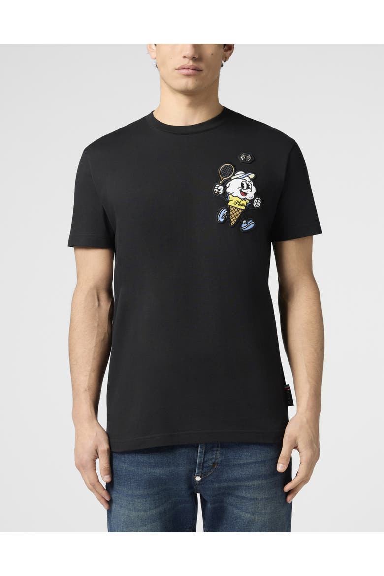 Round Neck T-Shirt Gelato Monsters Men, Main, color, black