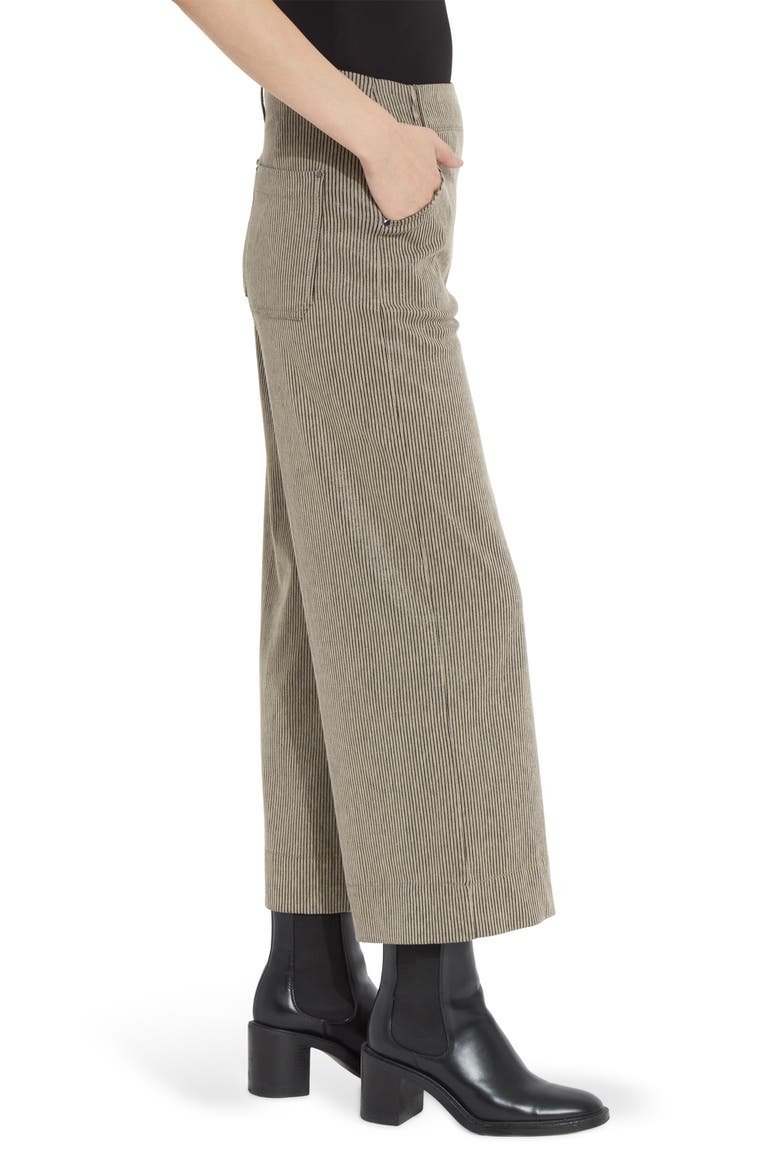 Clarke Stripe Pull-On Ankle Wide Leg Jeans, Alternate, color, EVERWOOD SHEEN LINE