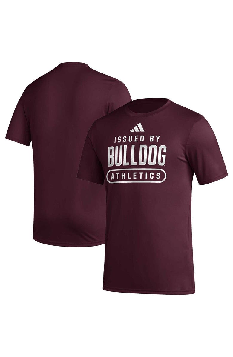 adidas Men's adidas Maroon Mississippi State Bulldogs AEROREADY Pregame T-Shirt, Main, color, 
