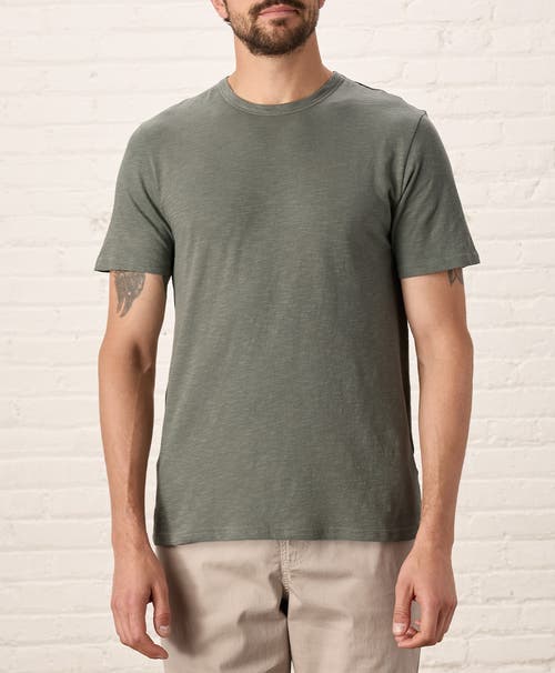 Pact Organic Cotton Featherweight Slub Crew Tee In Castor Grey