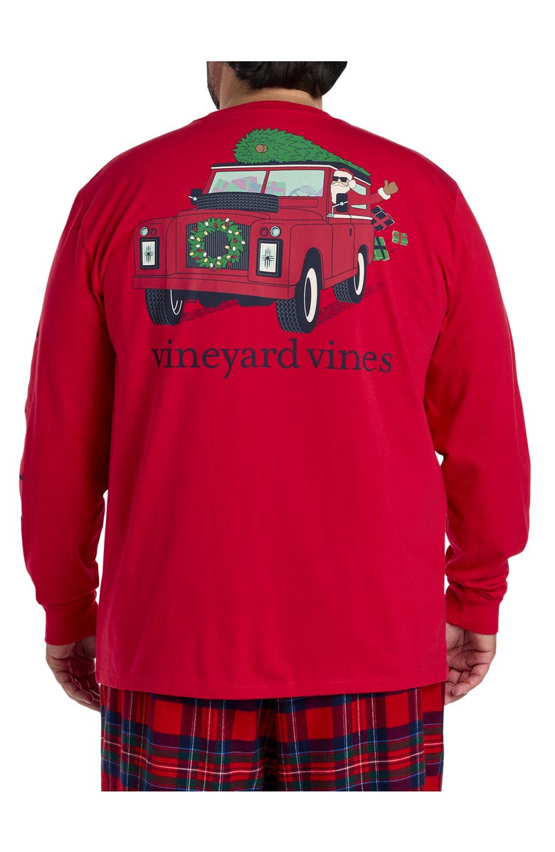 vineyard vines Big & Tall Santa Expedition Long Sleeve Graphic Tee, Alternate, color, 