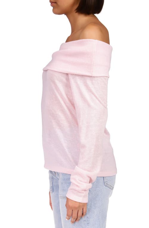 Sanctuary Off The Shoulder Sweater In Wahed Pink