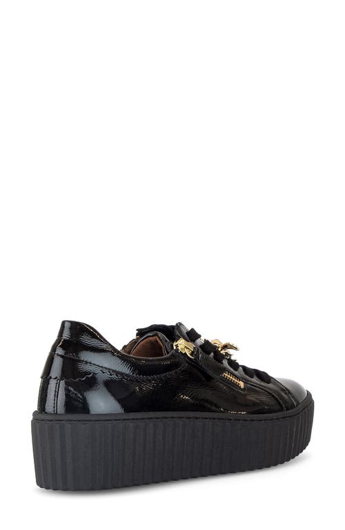 Shop Gabor 63.201 Platform Sneaker In Black