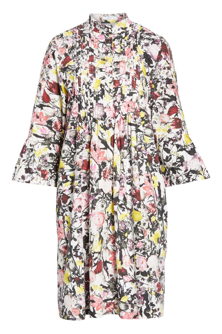 Pop Floral Print Cotton Dress, Alternate, color, WHITE/ PINK