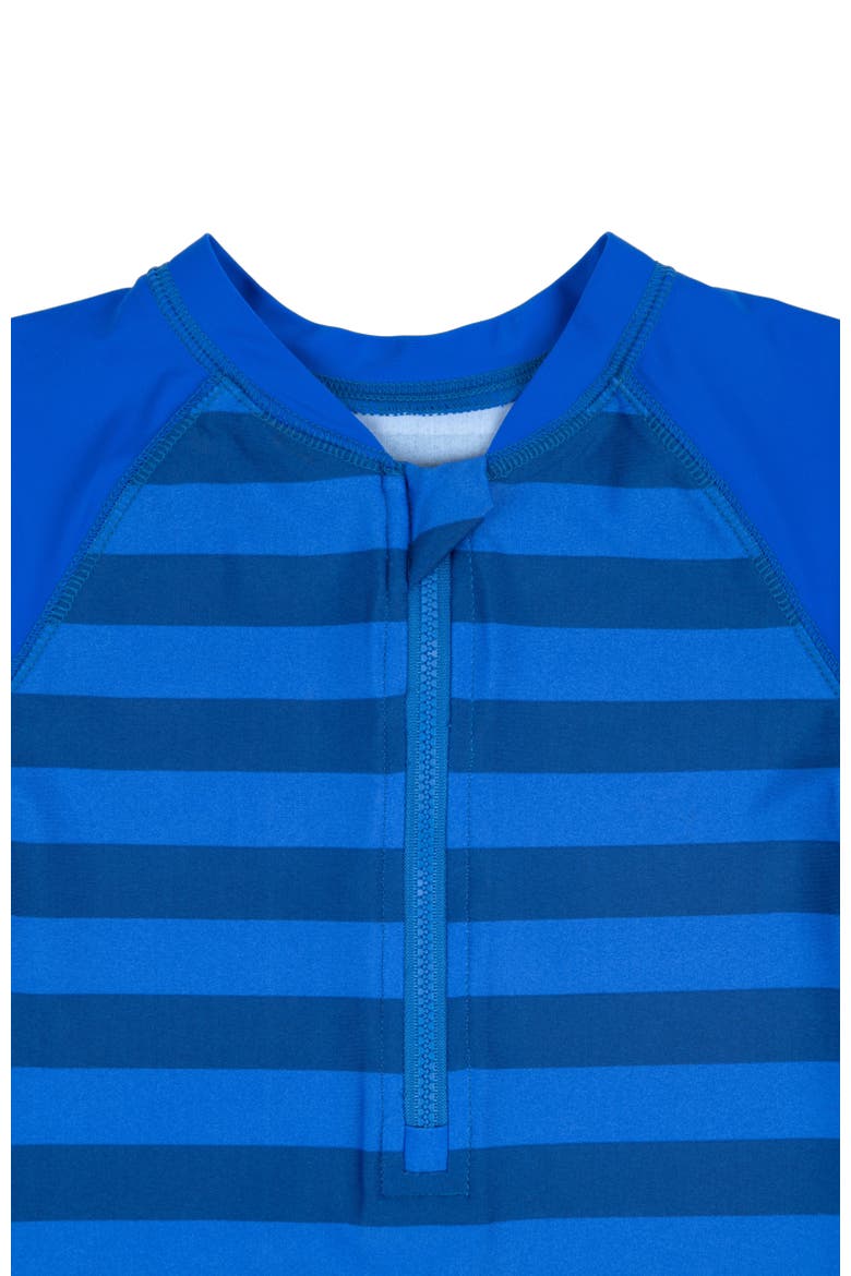 Baby One-Piece Rashguard, UPF 50+ Sun Protection Swimwear, Alternate, color, NAVY/BLUE