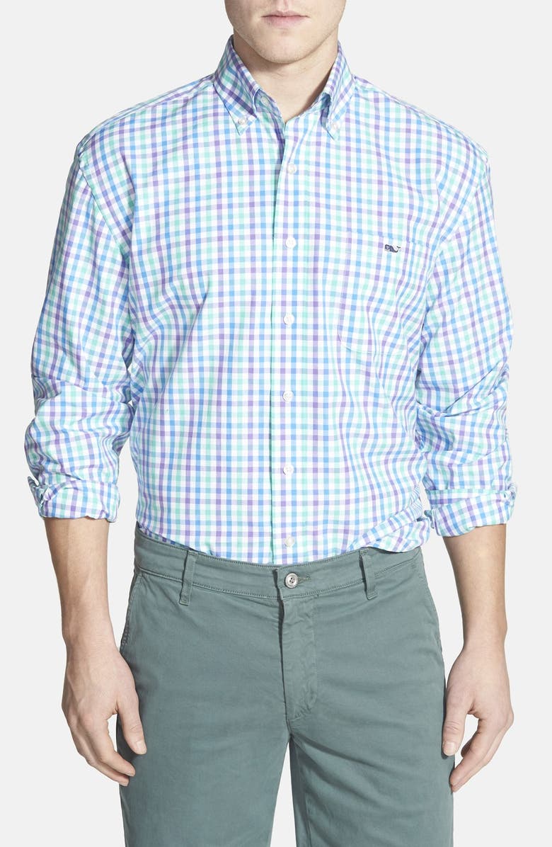 vineyard vines 'Tucker - Aft Check' Classic Fit Poplin Sport Shirt, Main, color,