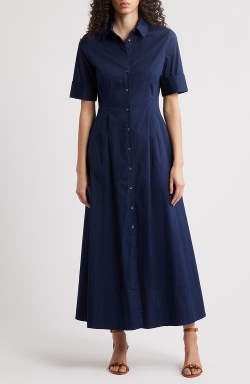 Staud Joan A-line Shirtdress In Blue