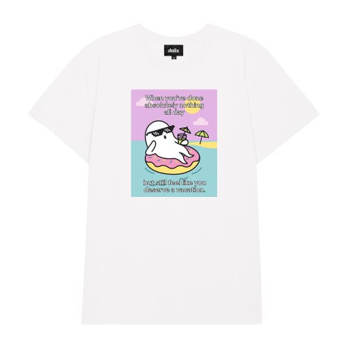 Dalix Ghost Womens Vacation Tee In White