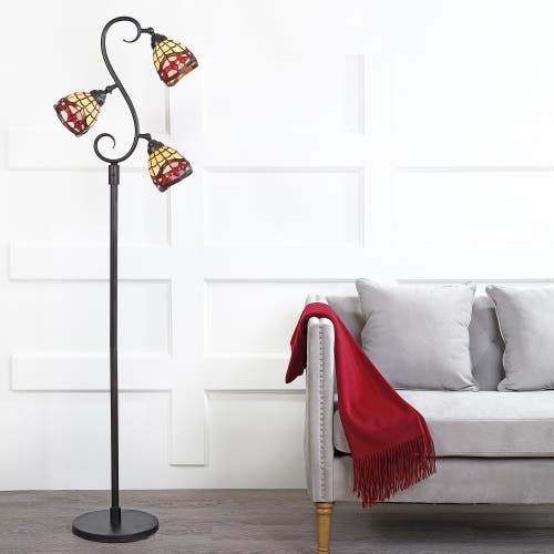 Jonathan Y Walker Tiffany-style 70.5" Multi-light Led Floor Lamp, Bronze